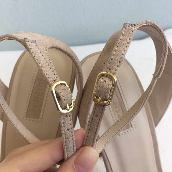 Beige Ankle Strap Heels - Picture 7 of 8